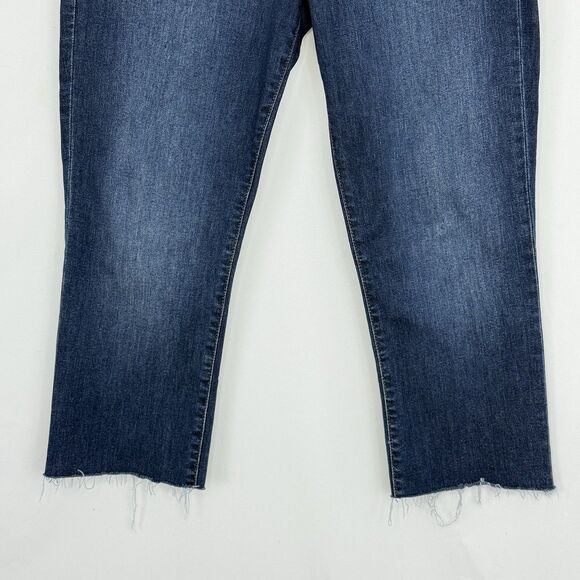 GAP Jeans Size 30 Classic Straight Medium Blue Denim Stretch Mid Rise Cropped - Picture 6 of 16